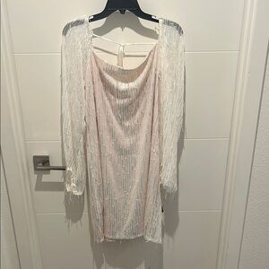Xtraordinary Soft sequin Dress with Fringe Accents